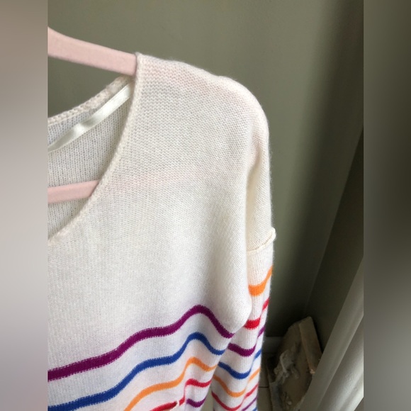360 Cashmere Stripped Sweater Size: S - Picture 6 of 13